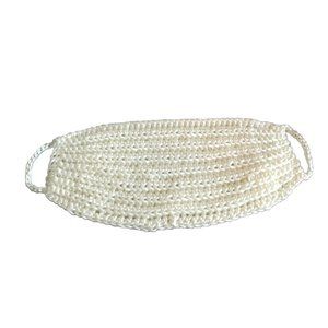 Shiny Pastel Yellow Handmade Crochet Face Mask